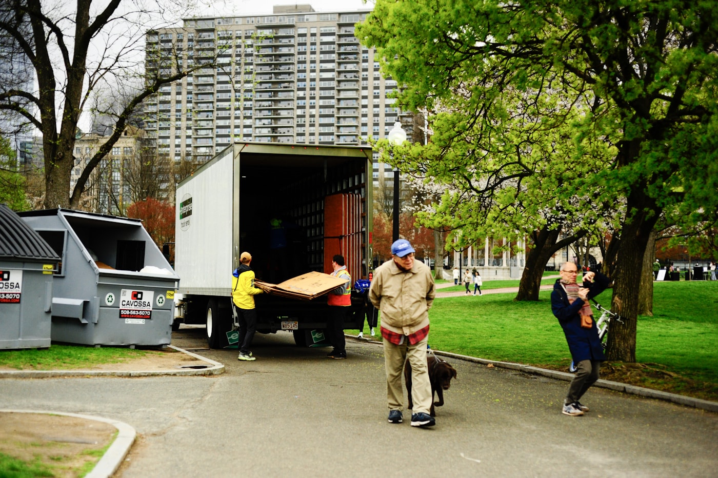 Furniture being loaded after apartment cleanout