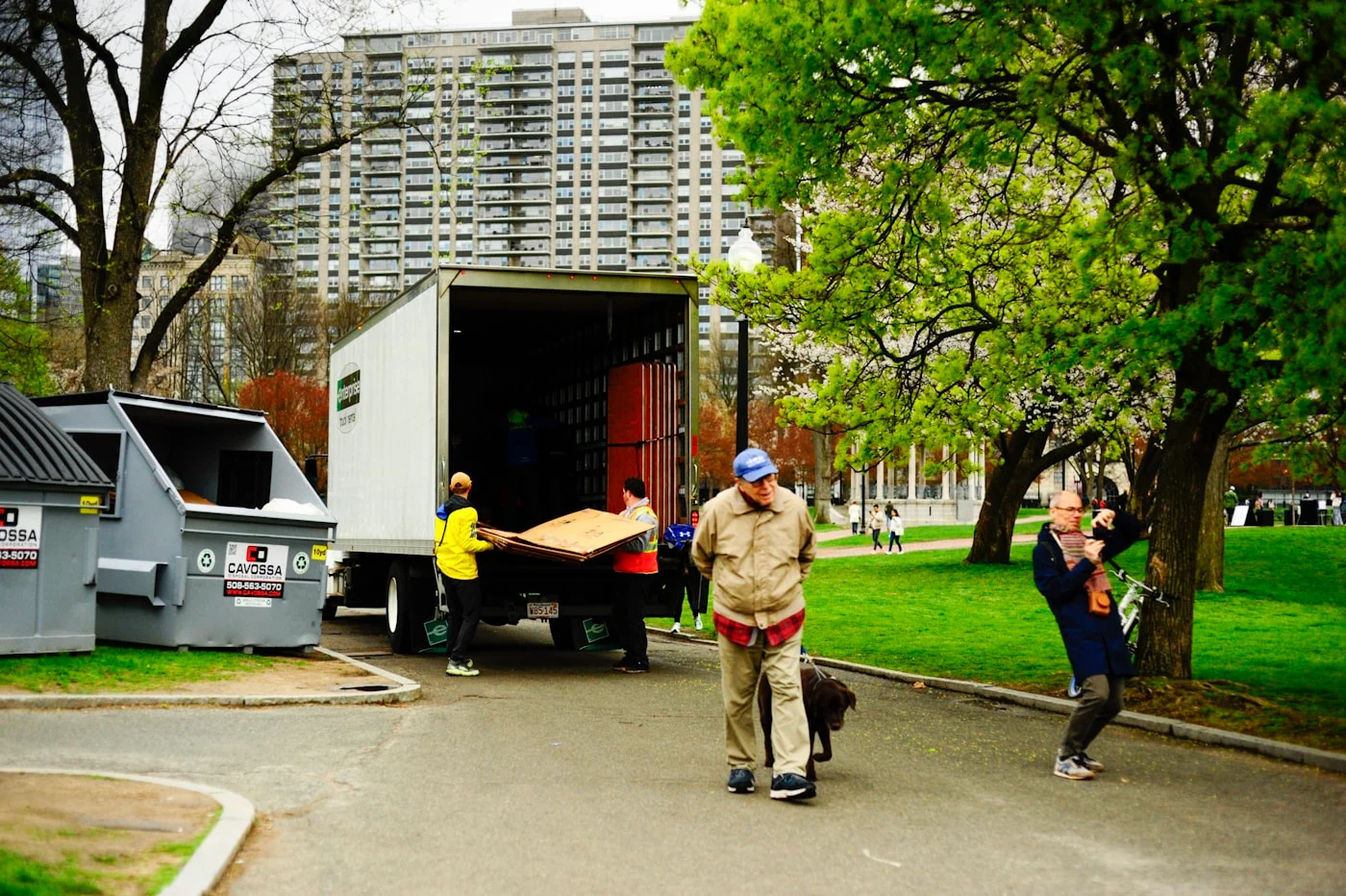 Furniture being loaded after apartment cleanout
